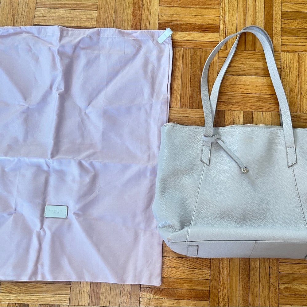 Radley Lindon Elegant Beige Leather Tote Bag